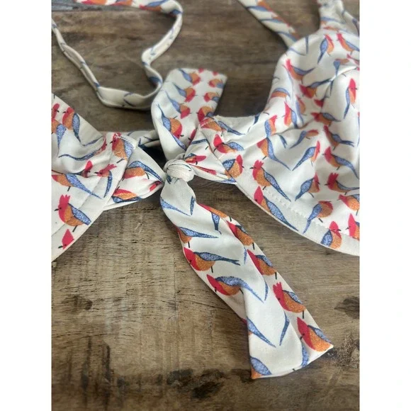 J. Crew Swim Bird Print Two Piece Swim Suit - Picture 4 of 9